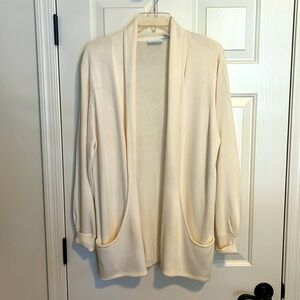 Winter White Cardigan with Pockets NWOT